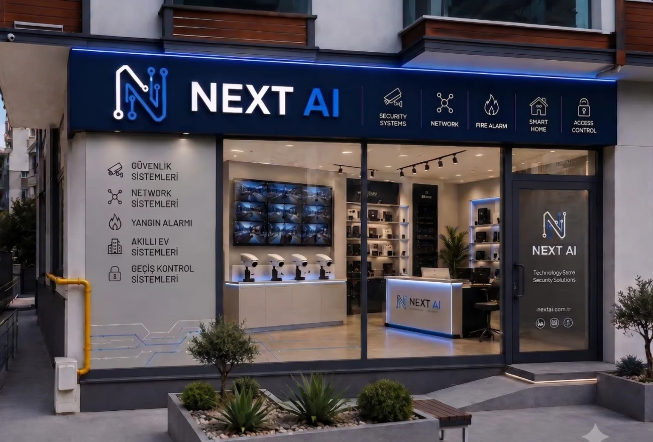 Next AI Teknoloji showroom cephesi